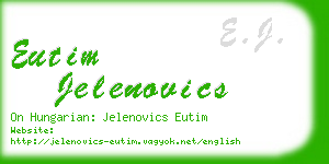 eutim jelenovics business card